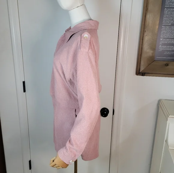 Solai The Label Dusty Pink Ribbed Romper Resort Wear Size Medium - Picture 5 of 10